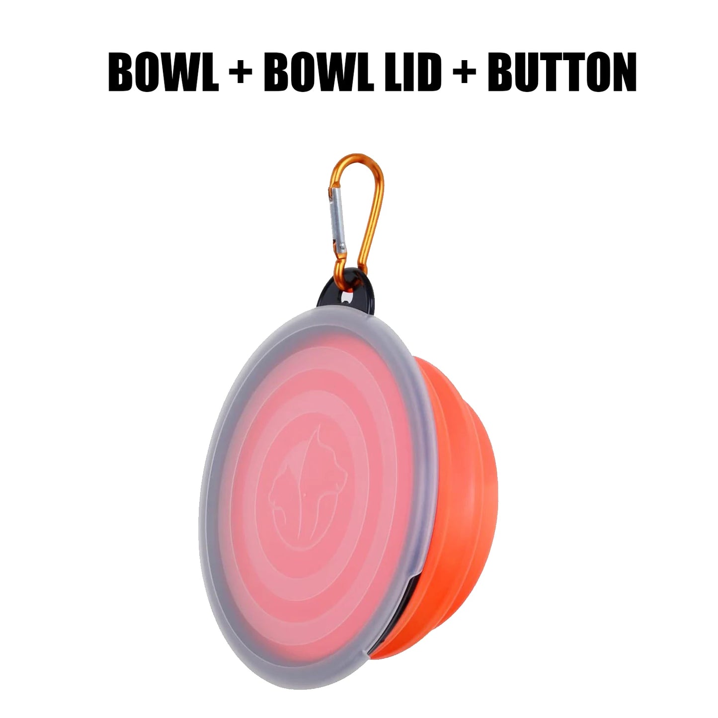 Collapsible Pet Silicone Dog Food Water Bowl With Bowl Lip Pet Outdoor Travel Portable Puppy Dishes with Carabiner Pet Supplies