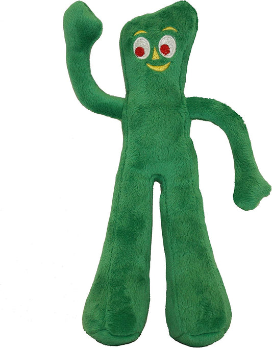 Multipet Gumby Plush Filled Dog Toy, Green, 9 Inch (Pack of 1)