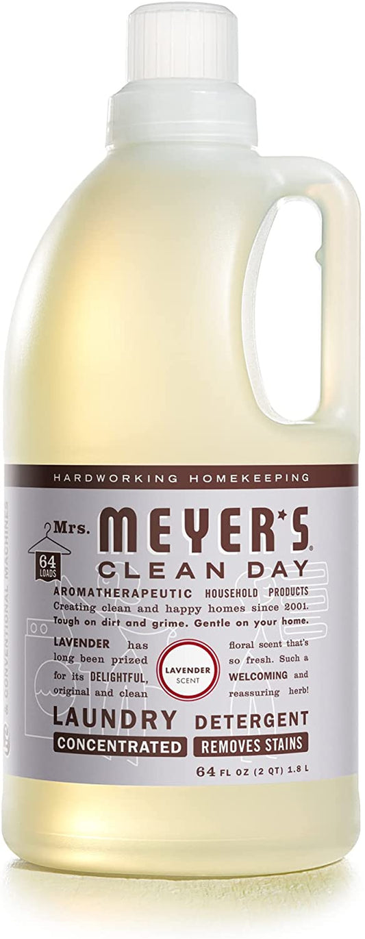 Mrs. Meyer'S Liquid Laundry Detergent, Biodegradable Formula Infused with Essential Oils, Lavender, 64 Oz (64 Loads)