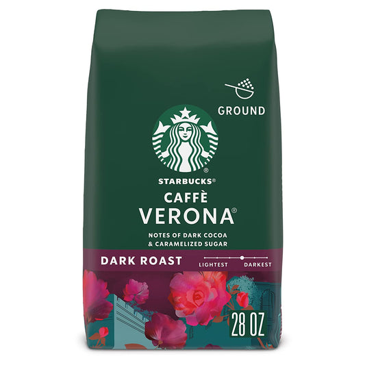 Starbucks Ground Coffee—Dark Roast Coffee—Caffè Verona—100% Arabica—1 Bag (28 Oz)
