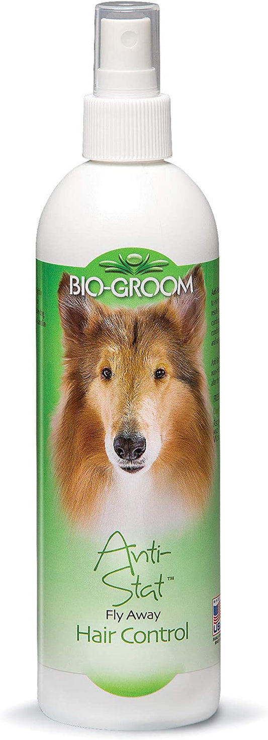 Bio-Groom Anti-Static Dog Spray – Extra Hold Texturizing Spray, Vitamin E, Non-Sticky, Dog Polish, Cat & Dog Grooming Supplies, Cruelty-Free, Made in USA, Dog Products – 12 Fl Oz 1-Pack
