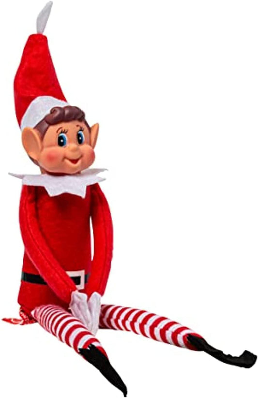 Christmas Elf Behaving Badly Plush Toy | Novelty Long Bendy Naughty Boy Christmas Elves Doll | 12 Inches