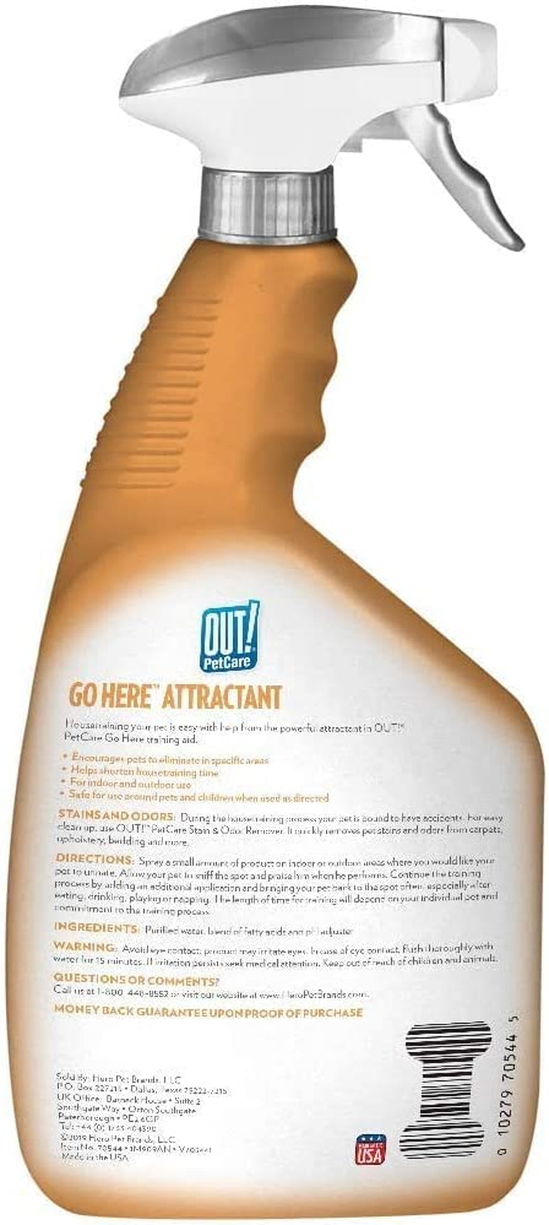 Petcare Go Here Attractant Indoor and Outdoor Dog Training Spray - House-Training Aid for Puppies and Dogs - 32 Oz
