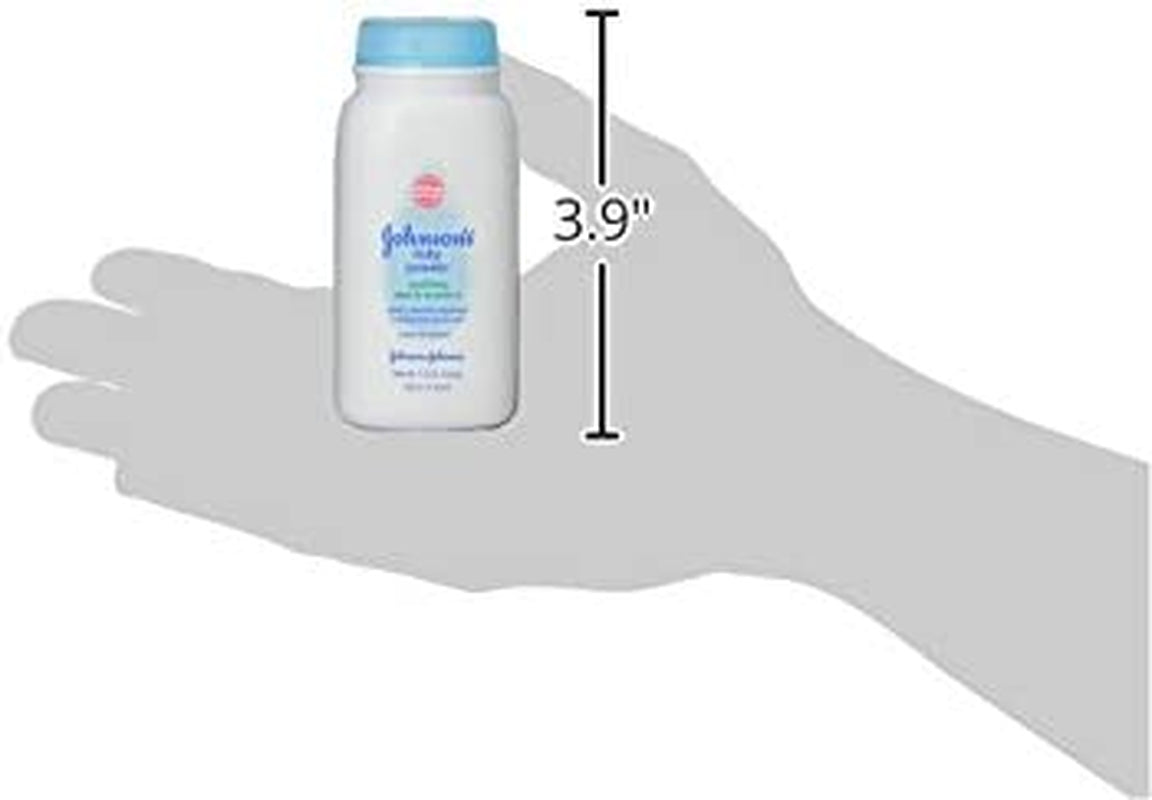 Johnson'S Baby Naturally Derived Cornstarch Baby Powder with Aloe and Vitamin E for Delicate Skin, Hypoallergenic and Free of Parabens, Phthalates, and Dyes for Gentle Baby Skin Care, 1.5 Oz