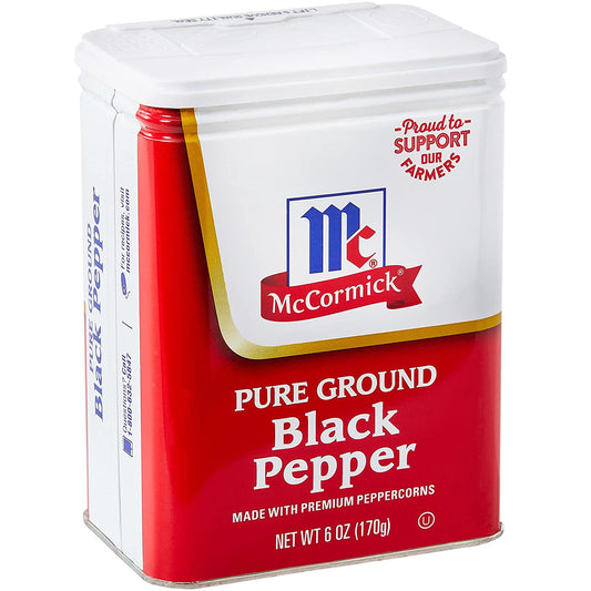 Mccormick Pure Ground Black Pepper, 6 Oz