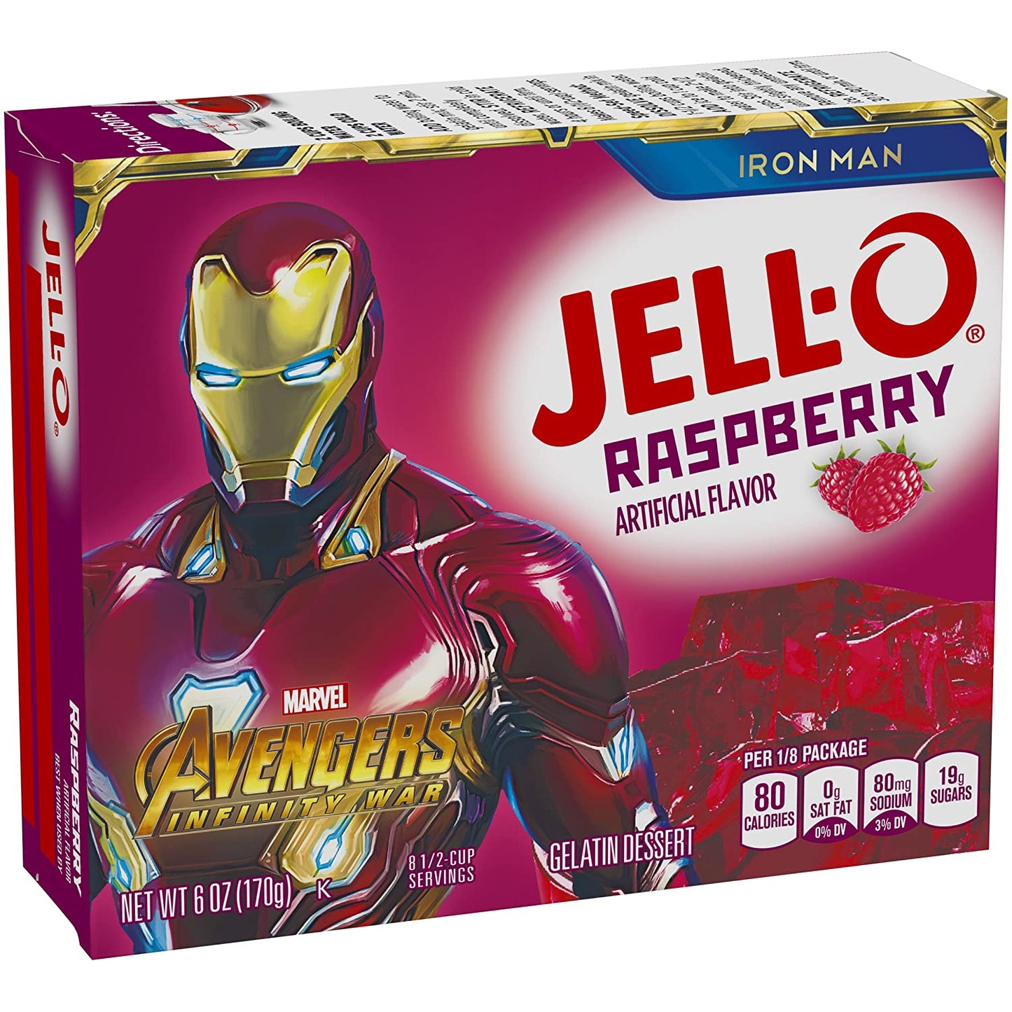 Jell-O Raspberry Gelatin Mix (6 Oz Box)