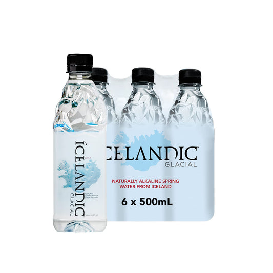 Icelandic Glacial Natural Spring Alkaline Water, 500 Ml(Pack of 6)