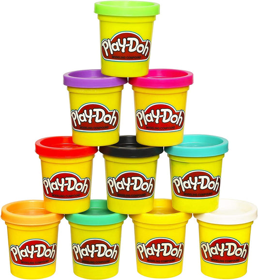 Play-Doh Modeling Compound 10-Pack Case of Colors, Perfect for Halloween Treat Bags, Non-Toxic, Assorted, 2 Oz. Cans, 2+, Multicolor (Amazon Exclusive)