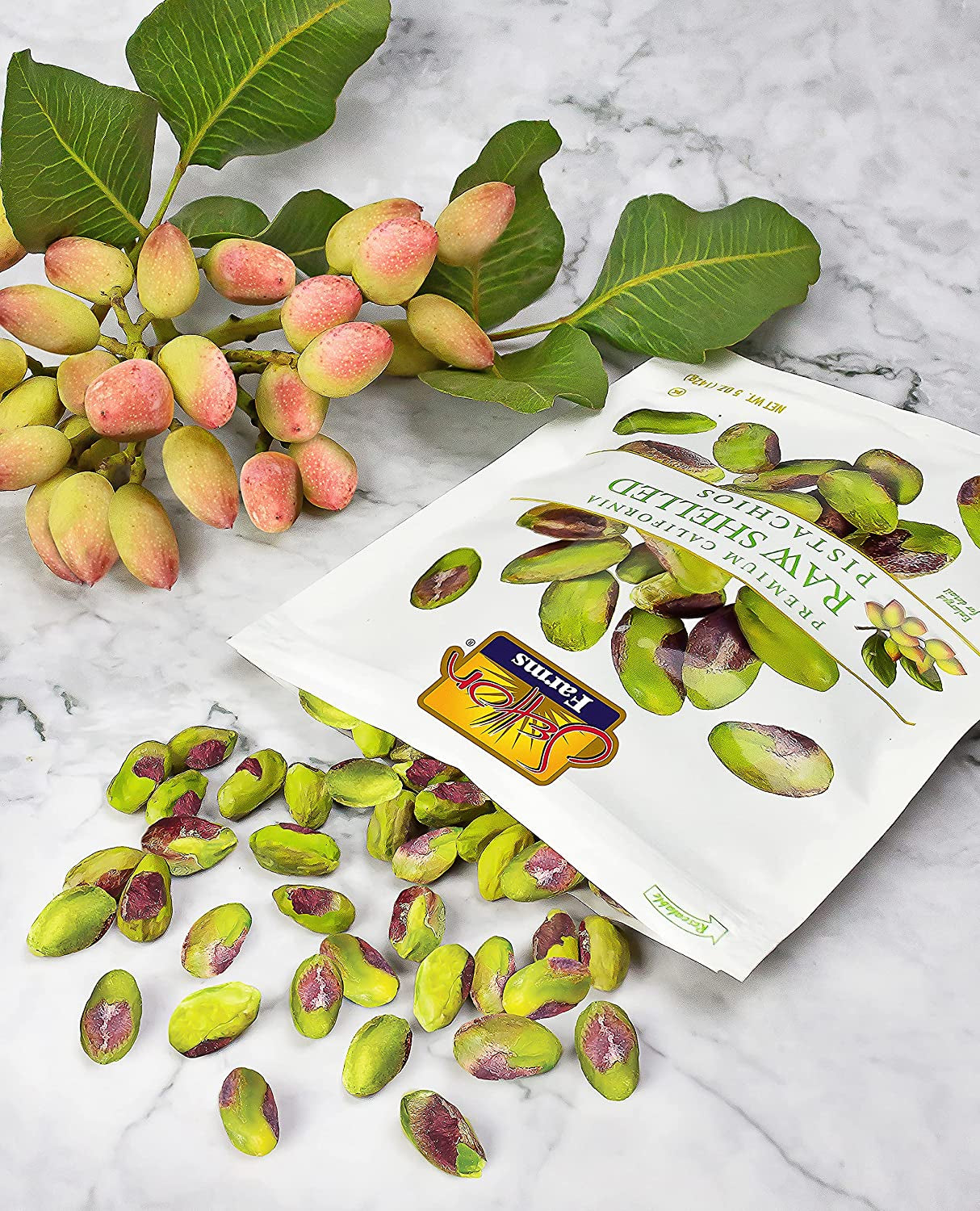 Setton Farms Naturally Raw Shelled Pistachios, No Shell, Non-Gmo Project Verified, Certified Gluten Free, Vegan and Kosher, Heart Healthy Snack, 5 Oz