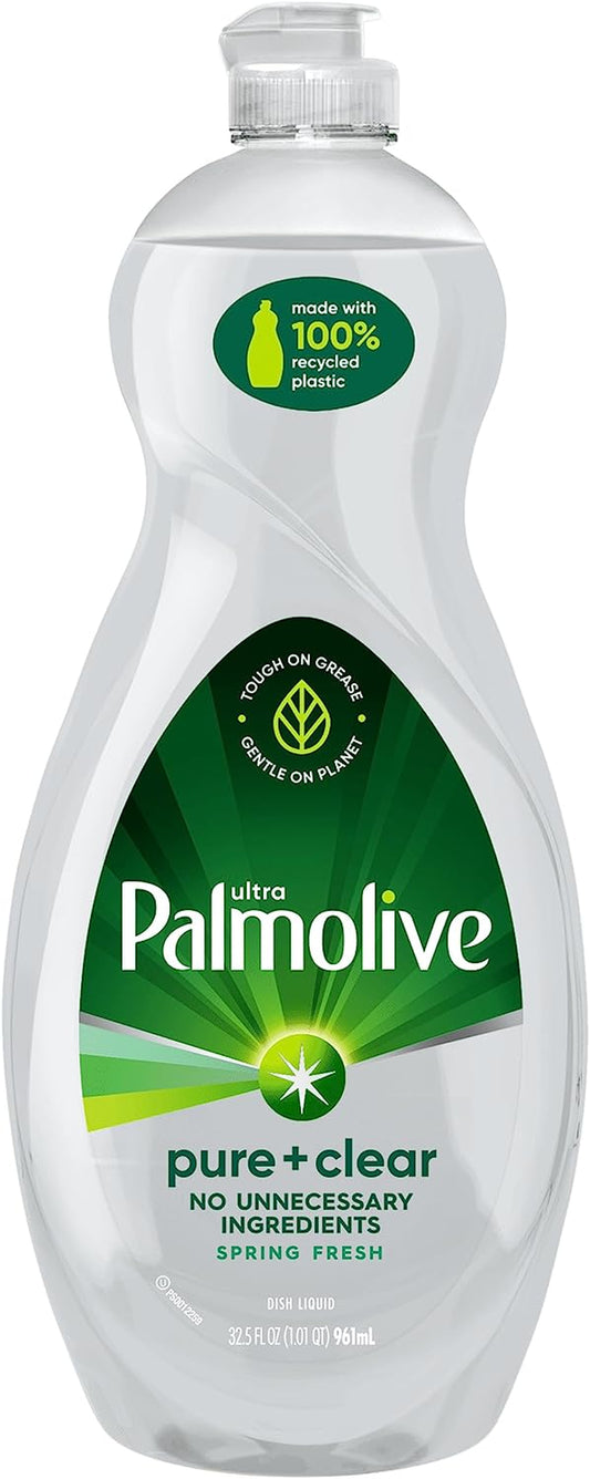 Palmolive Ultra Liquid Dish Soap, Pure and Clear, 32.5 Fl Oz