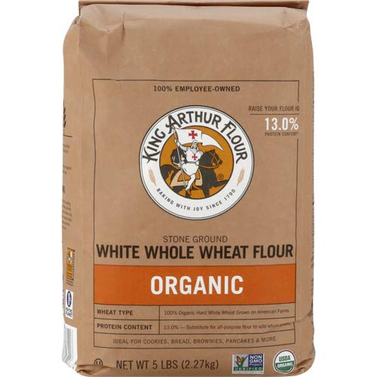 King Arthur Flour, Og, White Whl Wheat, NET WT 5 LBS (2.27 Kg)