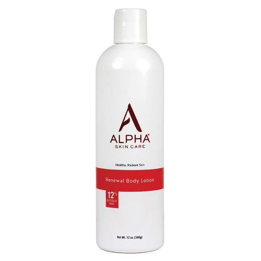 Alpha Skin Care Revitalizing Body Lotion with 12% Glycolic AHA, Simple and Effective Multi-Purpose Daily Moisturizer Hydrates and Exfoliates with Anti-Aging, Smoothing Properties