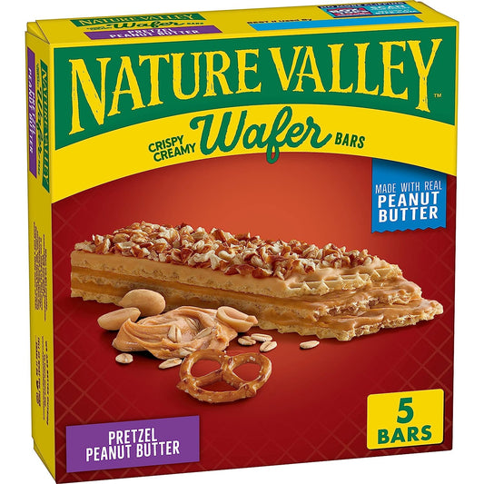 Nature Valley Wafer Bars, Pretzel Peanut Butter, 1.3 Oz, 5 Ct