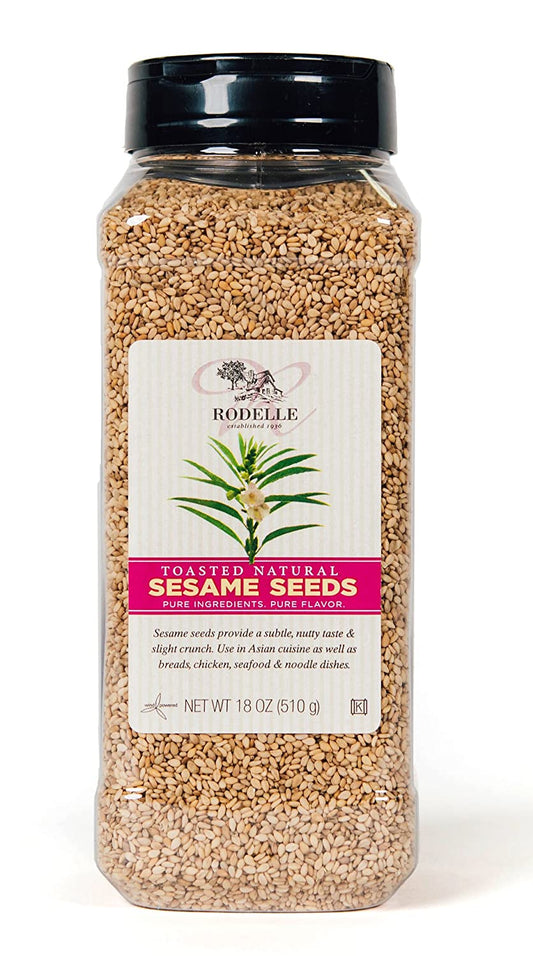 Rodelle Toasted Natural Sesame Seeds, 18 Oz