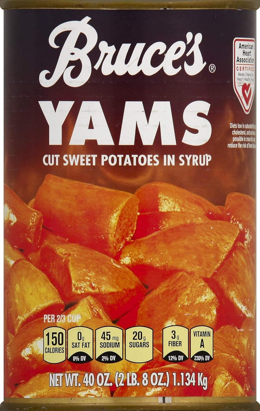 Bruce'S Yams Cut Sweet Potatoes in Syrup, 40 Oz