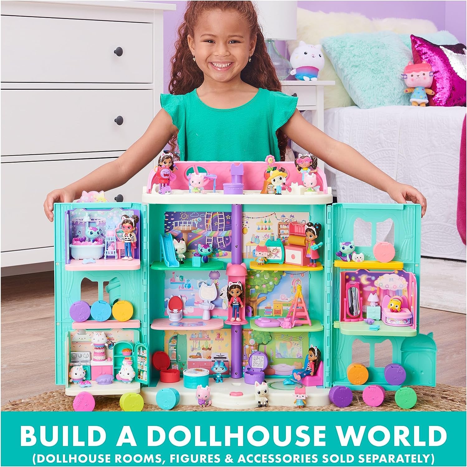 Gabby'S Dollhouse, Baby Box Cat Craft-A-Riffic Room with Exclusive Figure, Accessories, Furniture and Dollhouse Delivery, Kids Toys for Ages 3 and Up