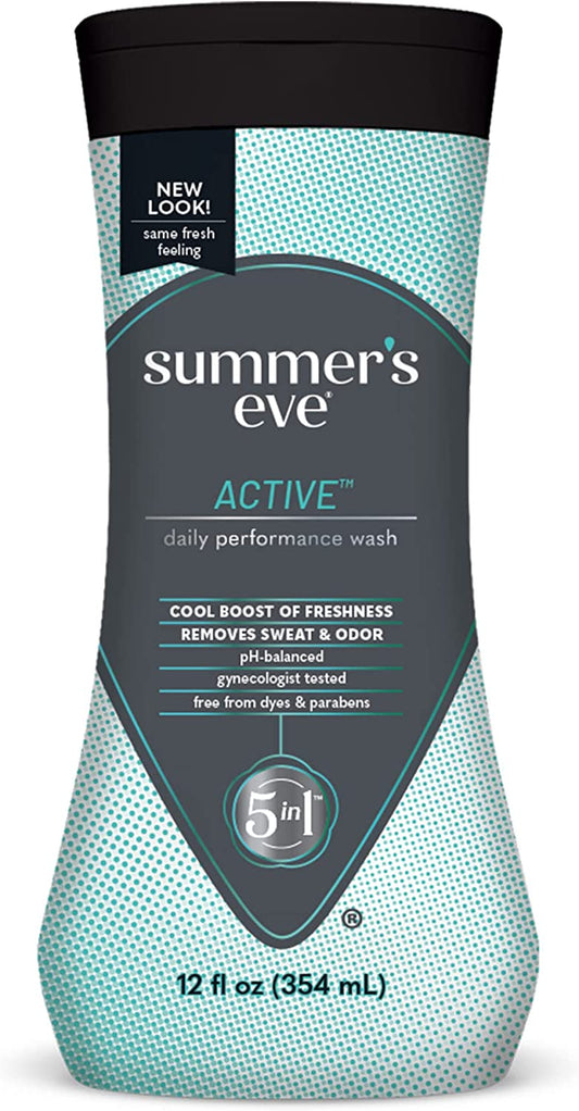 Summer’S Eve Active Daily Performance All over Feminine Body Wash, Ph Balanced, 12 Fl Oz
