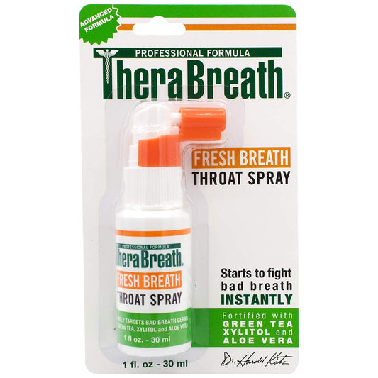 Therabreath Fresh Breath Professional Formula Throat Spray with Green Tea, 1 Ounce