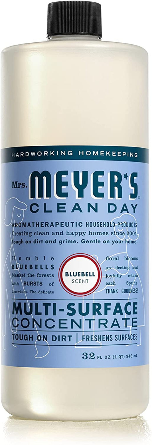 Mrs. Meyer'S Multi-Surface Cleaner Concentrate, Use to Clean Floors, Tile, Counters, Bluebell, 32 Fl. Oz