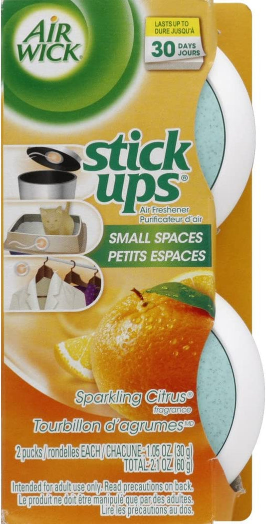 Air Wick Stick Ups Air Freshener, Sparkling Citrus, 2Ct