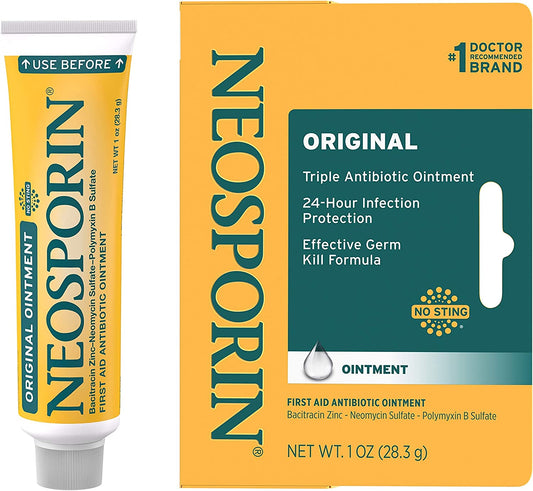 Neosporin Original Antibiotic Ointment, 24-Hour Infection Prevention for Minor Wound, 1 Oz