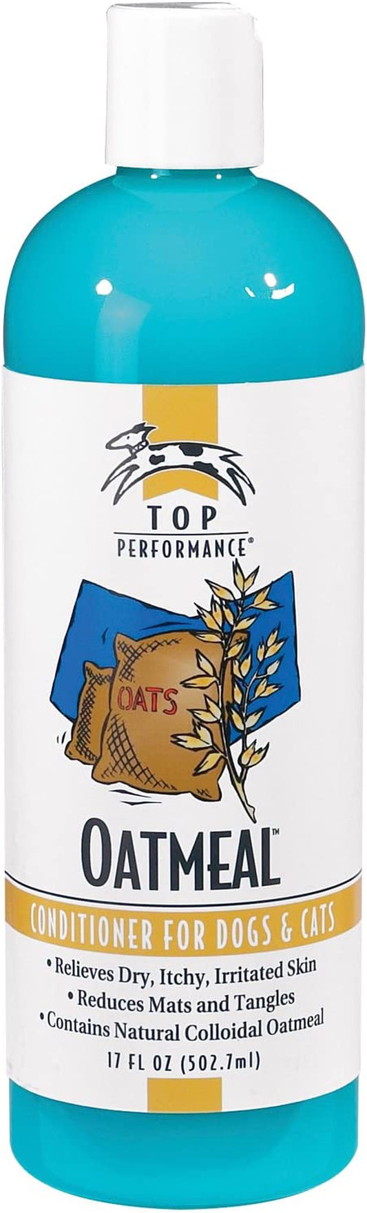 Top Performance Oatmeal Pet Conditioner for Bathing Dogs and Cats in 17 Oz. Size – Restores Moisture to Dry, Itchy Skin