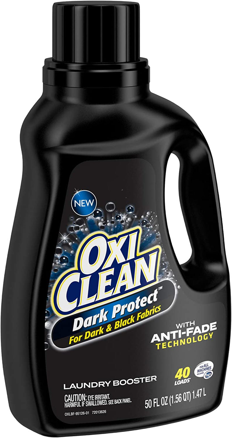 Oxiclean Dark Protect Liquid Laundry Booster, Laundry Stain Remover for Clothes, 50 Fl Oz