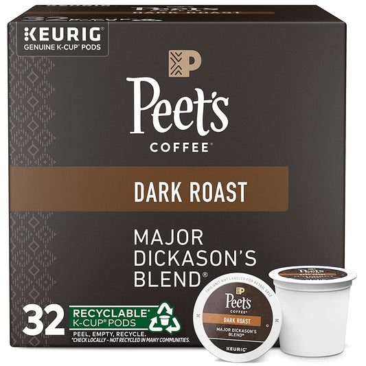 , Dark Roast K-Cup Pods for Keurig Brewers - Major Dickason'S Blend 32 Count (1 Box of 32 K-Cup Pods)