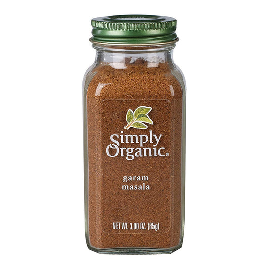 Simply Organic Garam Masala, 3-Ounce Jar, Northern Indian Spice Blend, Richly Spicy but Not Hot, Kosher, Non ETO