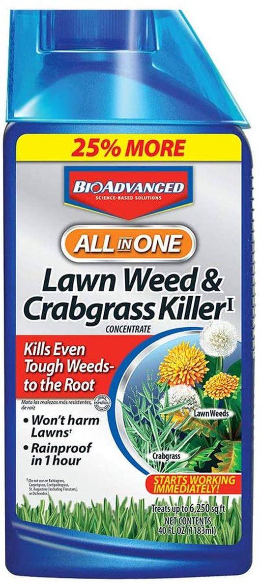 Bioadvanced All-In-One Lawn Weed and Crabgrass Killer I, Concentrate, 40 Oz
