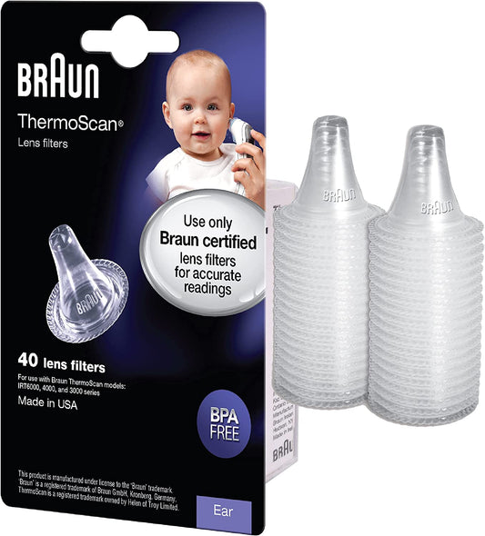Braun Thermoscan Lens Filters for Ear Thermometer, Disposable Covers LF40US01 (40 Count)