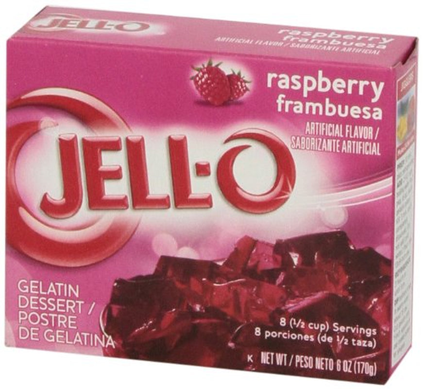 Jell-O Raspberry Gelatin Mix (6 Oz Box)