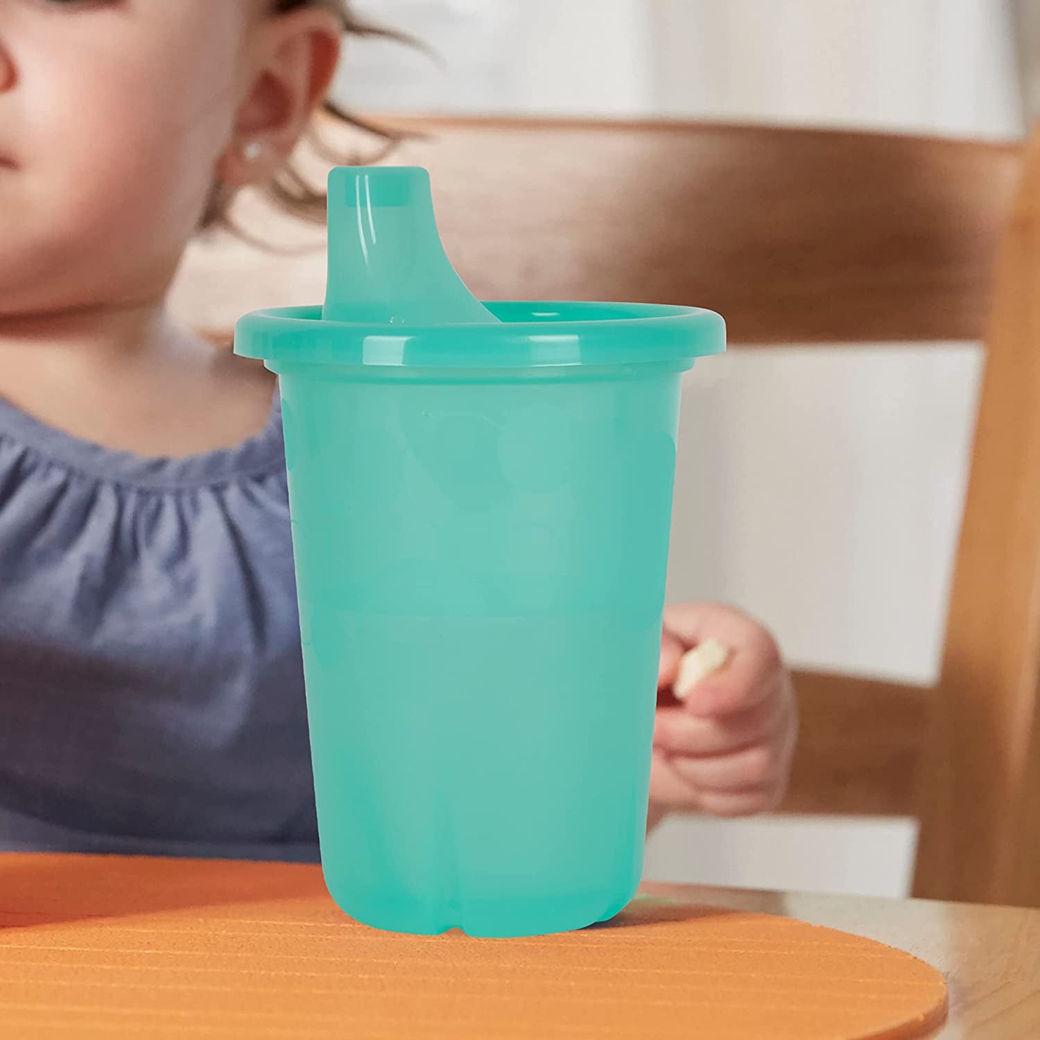 The First Years Take & Toss Spill Proof Sippy Cups - Rainbow Party Pack - Reusable Toddler Cups - Kids Cups and Snap on Lids for Ages 9 Months and up - 20 Count
