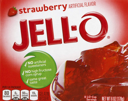 Jello Strawberry Gelatin 6Oz Box