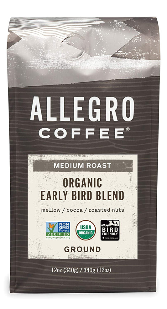 Allegro Coffee Organic Early Bird Blend Ground Coffee, 12 Oz