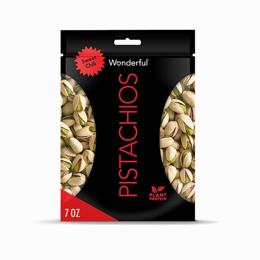 Wonderful Pistachios, In-Shell, Sweet Chili Nuts, 7Oz Resealable Bag