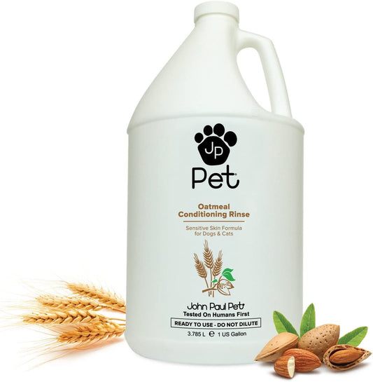 Oatmeal Conditioning Rinse - Grooming for Dogs and Cats, Soothe Sensitive Skin Formula with Aloe for Itchy Dryness for Pets, Ph Balanced, Cruelty Free, Paraben Free, Made in USA