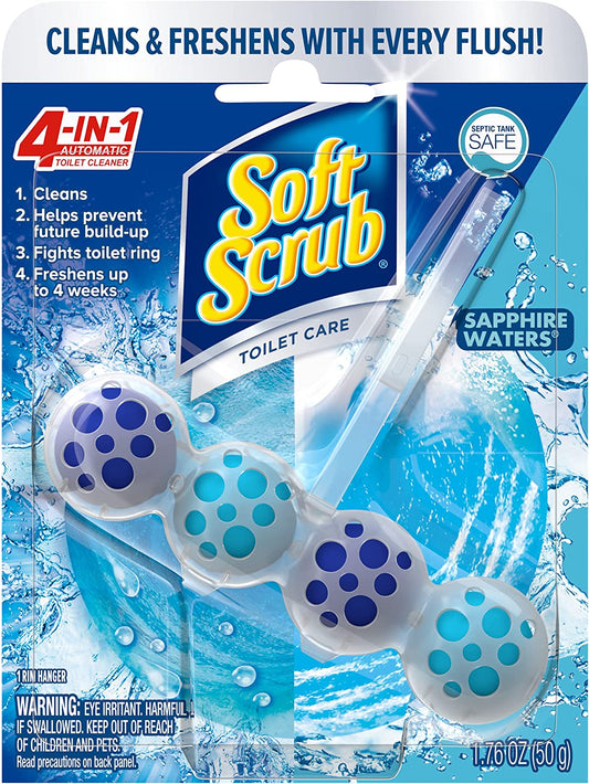 Soft Scrub 4-In-1 Toilet Care, Sapphire Waters, 50 Gram