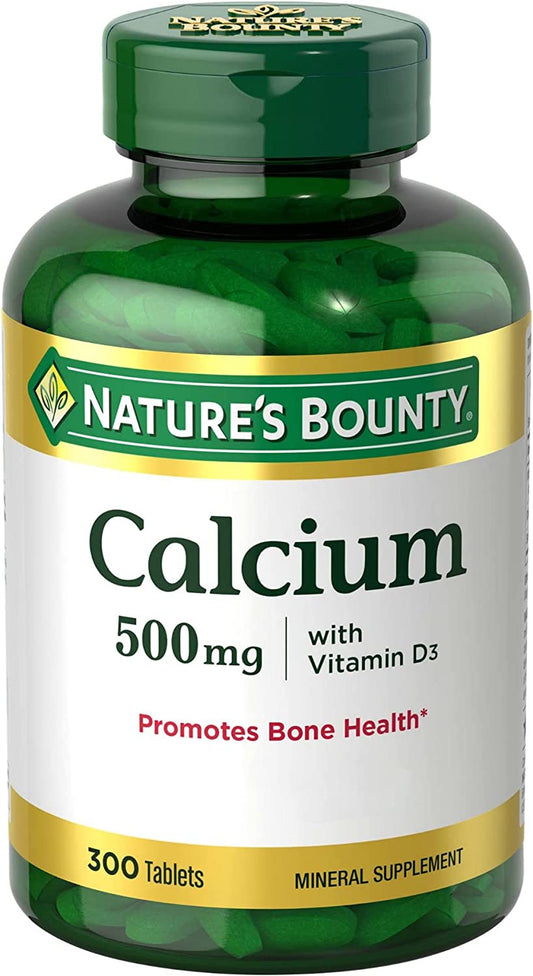 Nature’S Bounty Calcium plus 500 Mg Vitamin D3, Immune Support & Bone Health, 300 Tablets