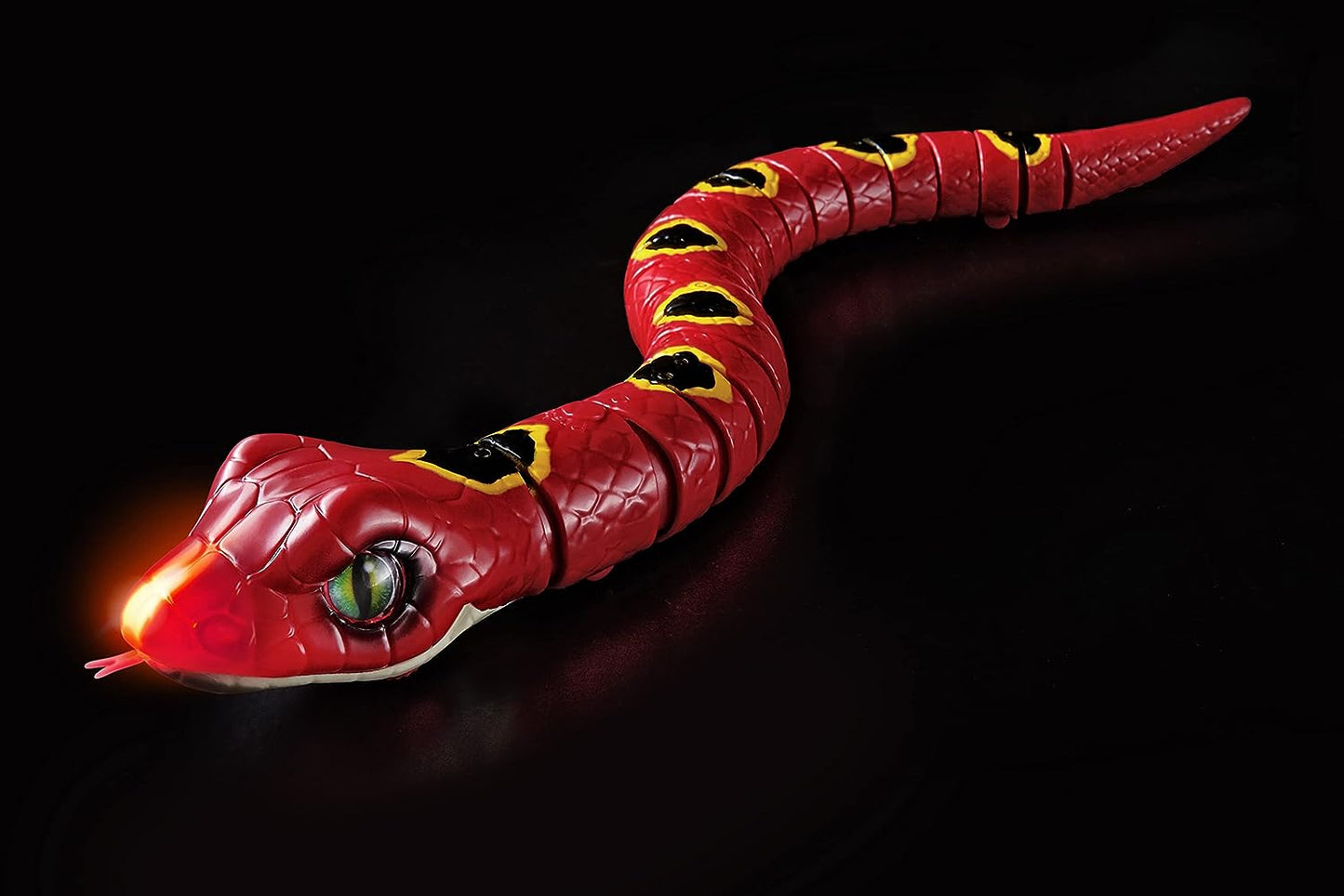 Robo Alive Slithering Snake Series 3 Red by ZURU Battery-Powered Robotic Light up Reptile Toy That Moves (Red), Multi-Color, 7150A