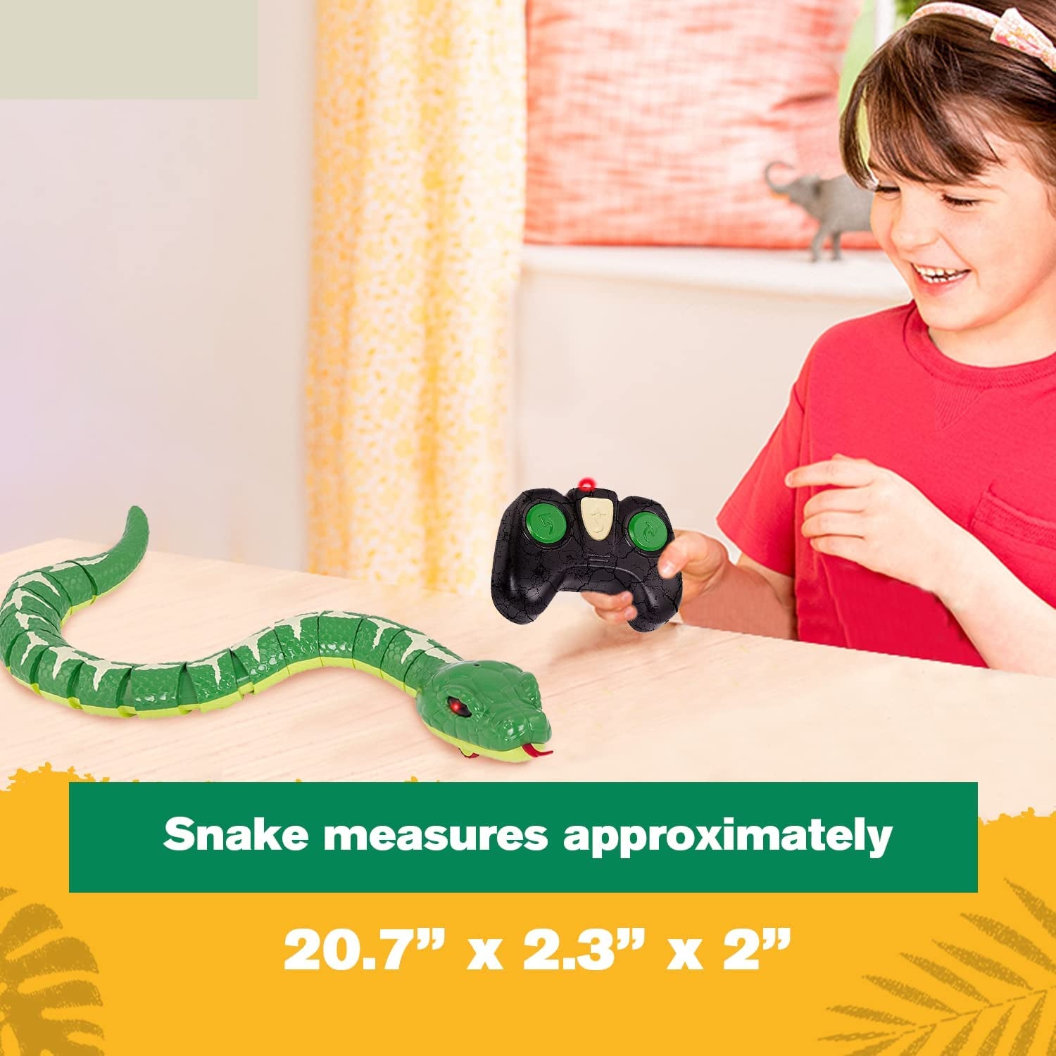 Terra by Battat Remote Control Emerald Tree Boa - Electronic Snake Toy for Kids Ages 6+