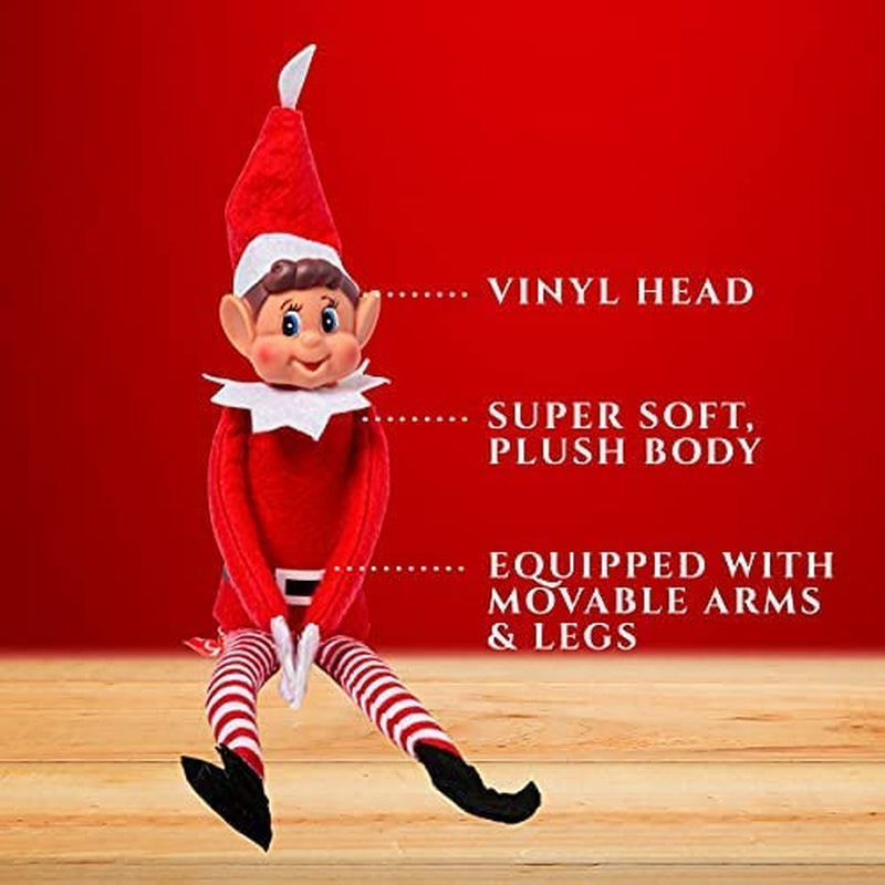 Christmas Elf Behaving Badly Plush Toy | Novelty Long Bendy Naughty Boy Christmas Elves Doll | 12 Inches