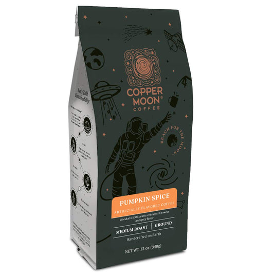 Copper Moon Ground Coffee, Medium Roast, Pumpkin Spice Blend, 12 Oz