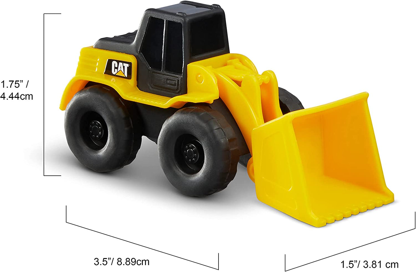 Cattoysofficial, CAT Little Machines Toys with 5Pcs - Dump Truck, Wheel Loader, Bulldozer, Backhoe, and Excavator Vehicles, Cake Toppers, Playset for Kids Ages 3 and Up,Yellow