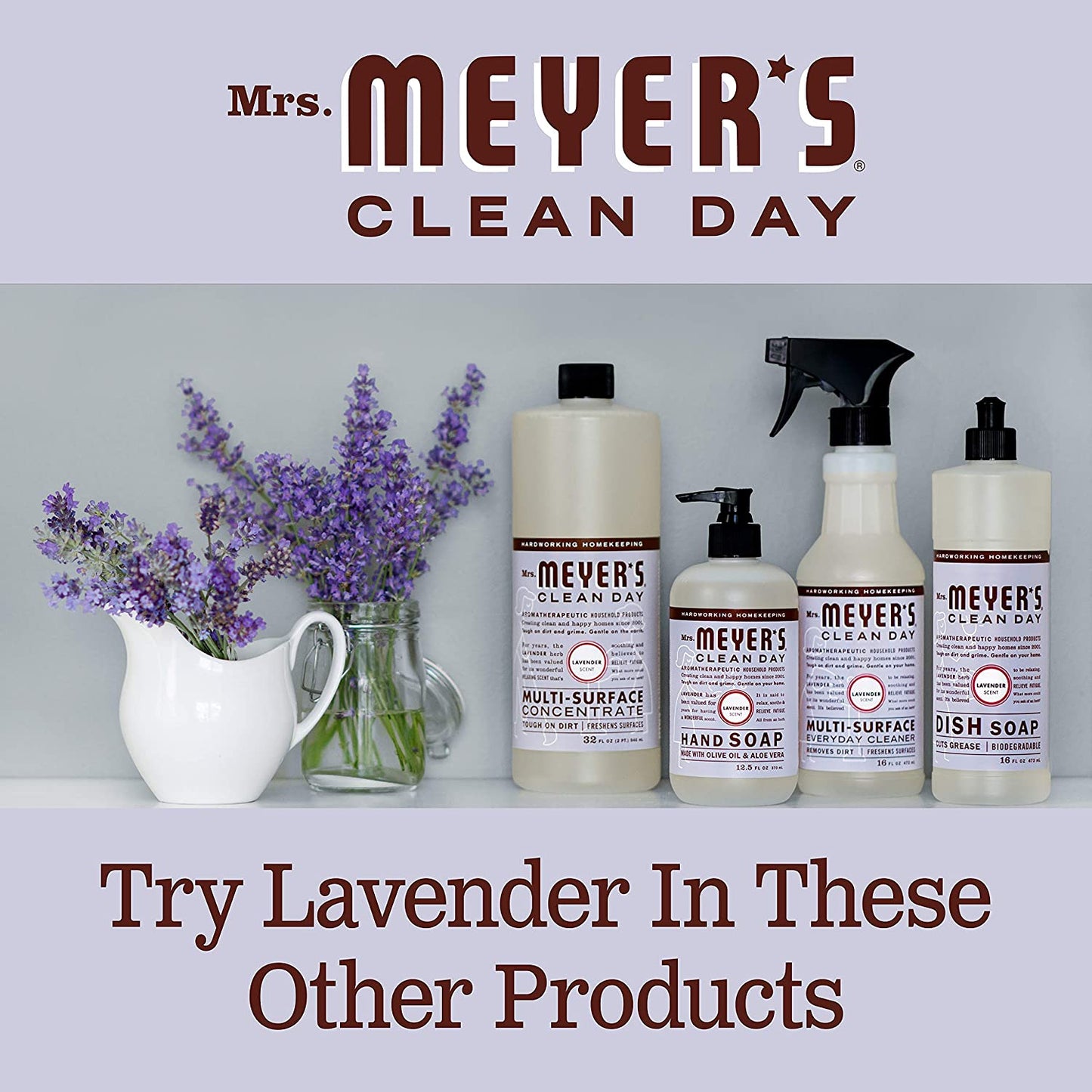 Mrs. Meyer'S Liquid Laundry Detergent, Biodegradable Formula Infused with Essential Oils, Lavender, 64 Oz (64 Loads)