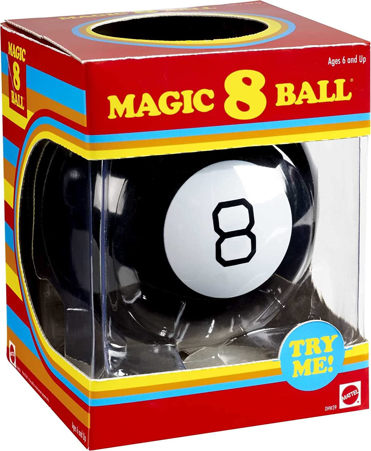 Magic 8 Ball Kids Toy, Retro Themed Novelty Fortune Teller, Ask a Question and Turn over for Answer (Amazon Exclusive)