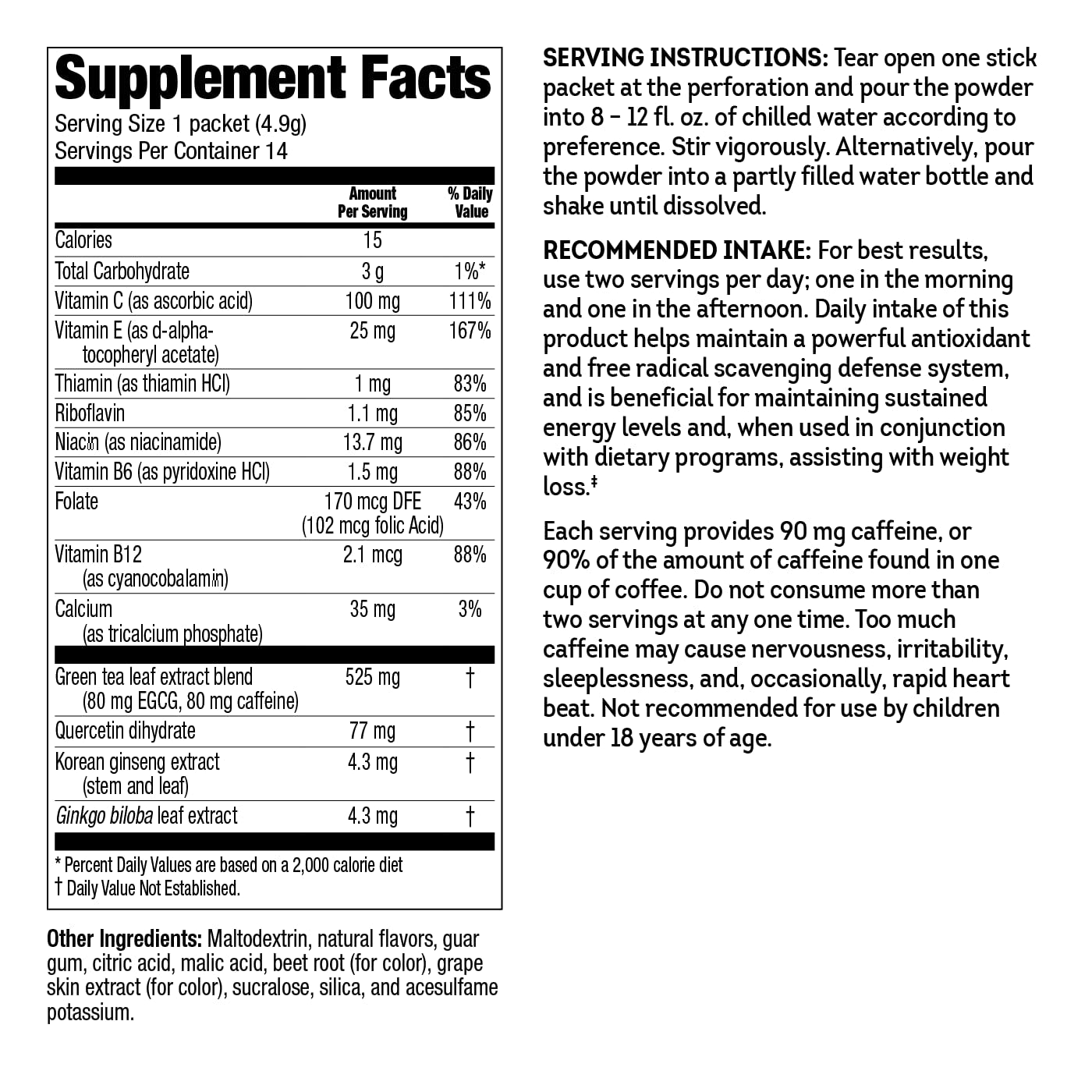 Wonderslim FAST BOOST Energy Drink Mix with B12, Berry - Multivitamins, Antioxidants, 0G Sugar, 15 Calories (14Ct)