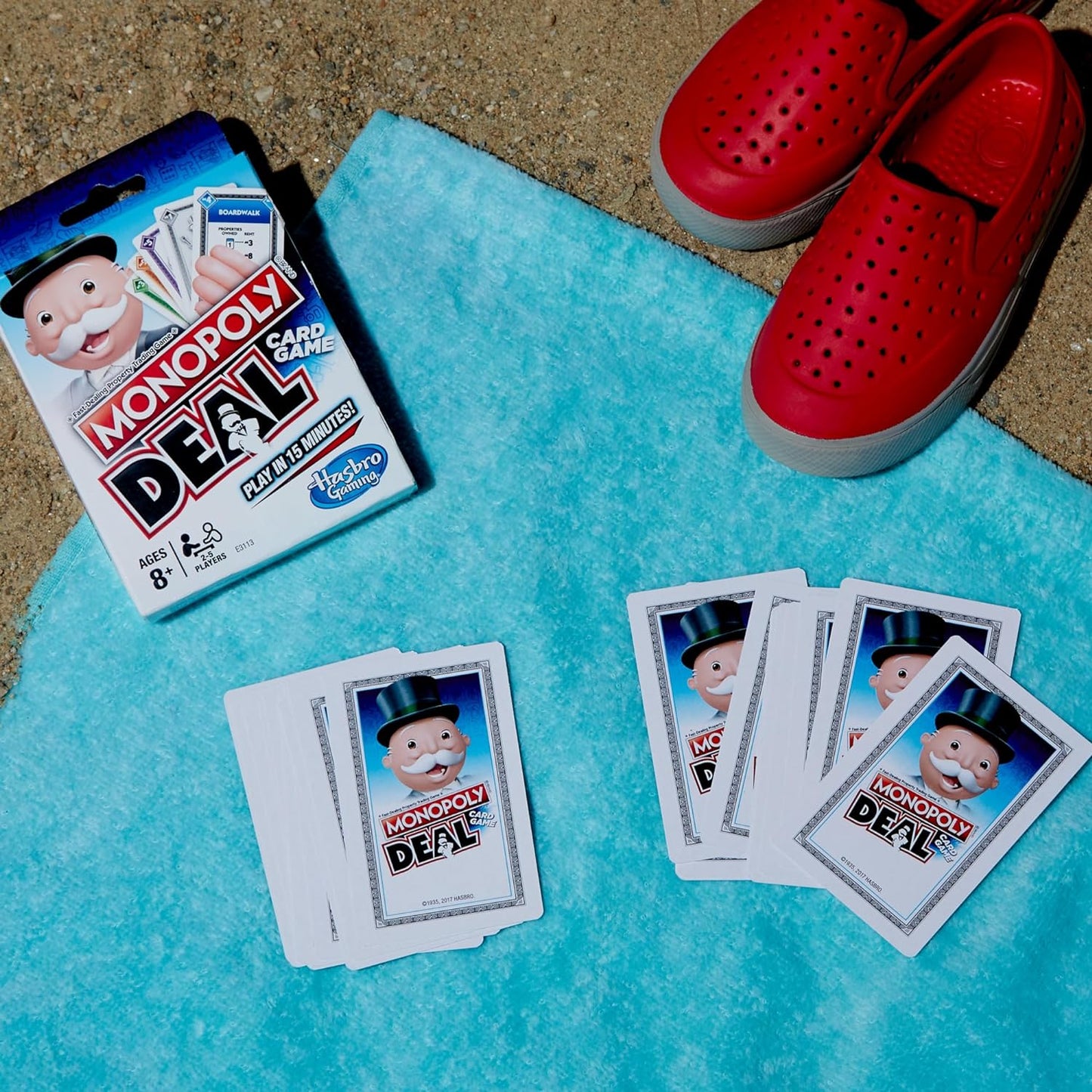 Monopoly Deal Quick-Playing Card Game for Families, Kids Ages 8 and up and 2-5 Players