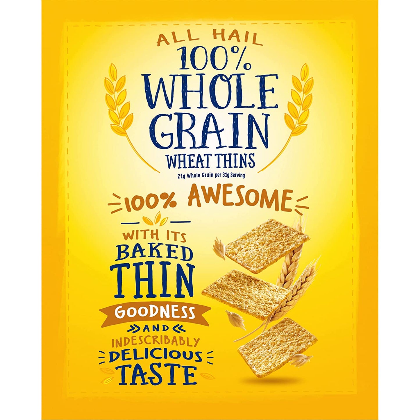 Wheat Thins Original Whole Grain Wheat Crackers, Party Size, 20 Oz Box