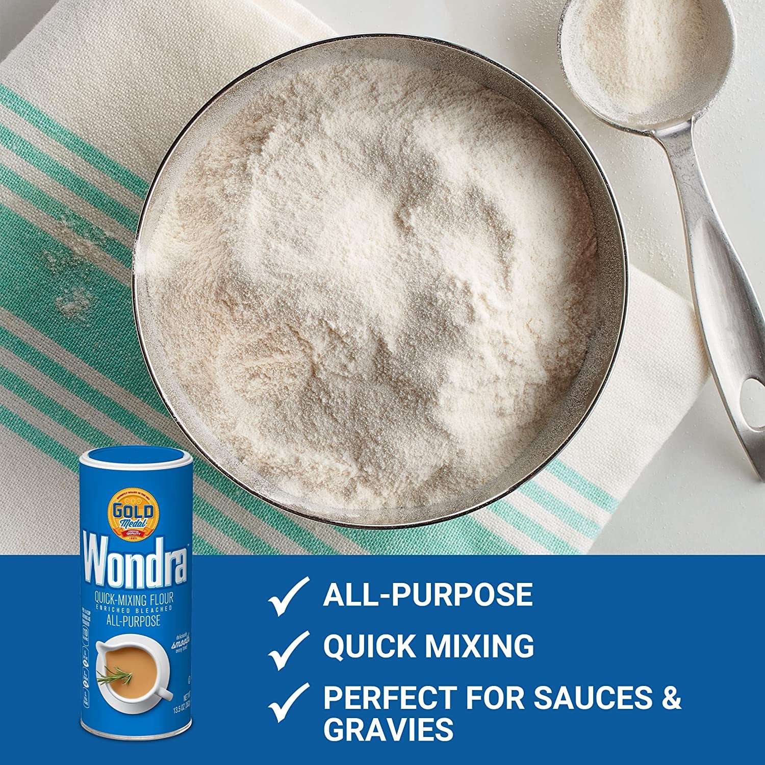 Gold Medal Wondra Quick Mixing All Purpose Flour, 13.5 Oz.